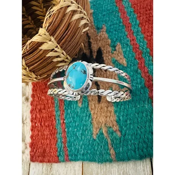 Handcrafted Sterling Silver & Turquoise Cuff Bracelet
